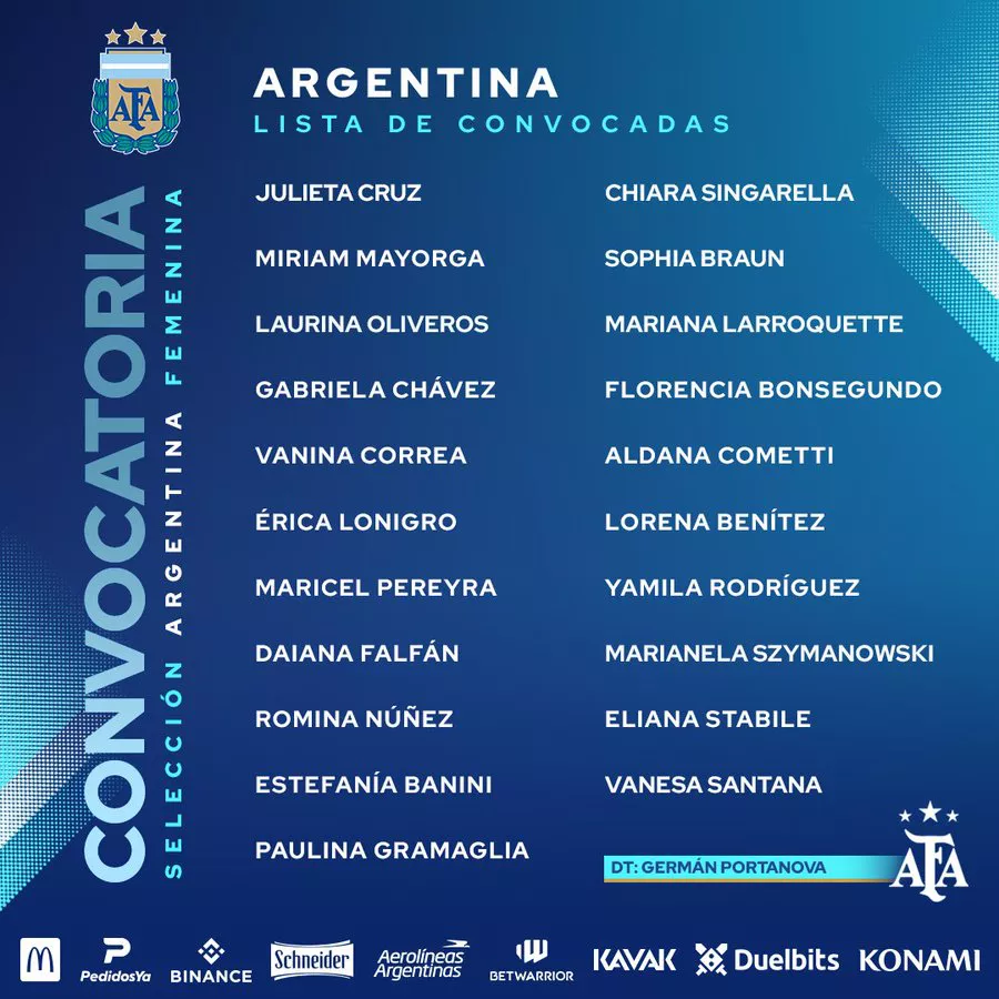 Argentina fem - Prensa AFA