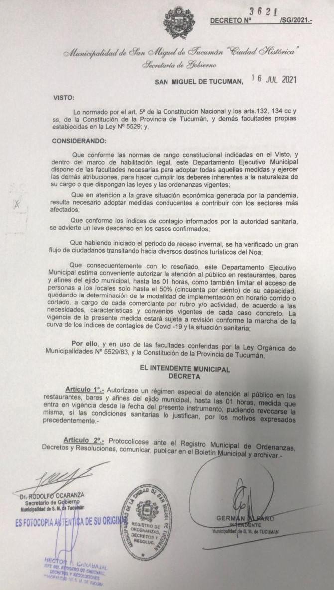 Decreto municipal 1