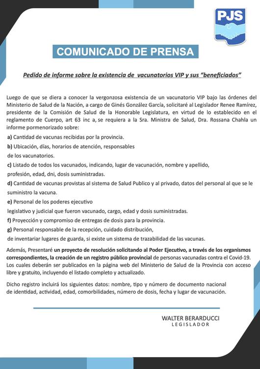 Pedido de Informes Berarducci