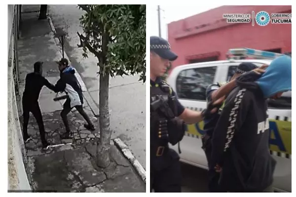 Atacó a un hombre que barría la vereda