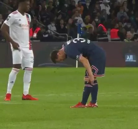 Messi lesionado, captura de video