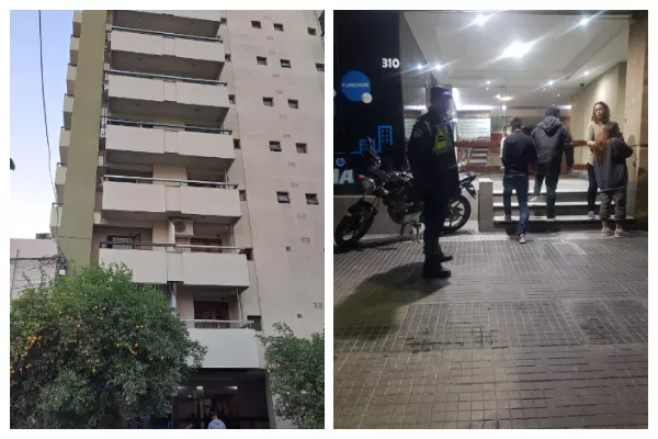 Edificio de calle Rioja al 300 (Tomada de twitter de Fabian Paez)