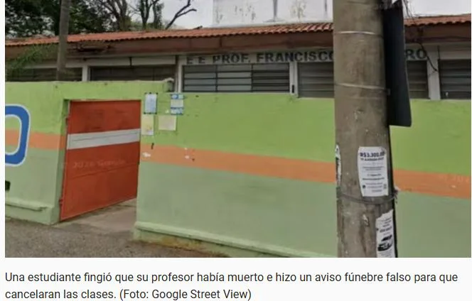 Falso anuncio funebre