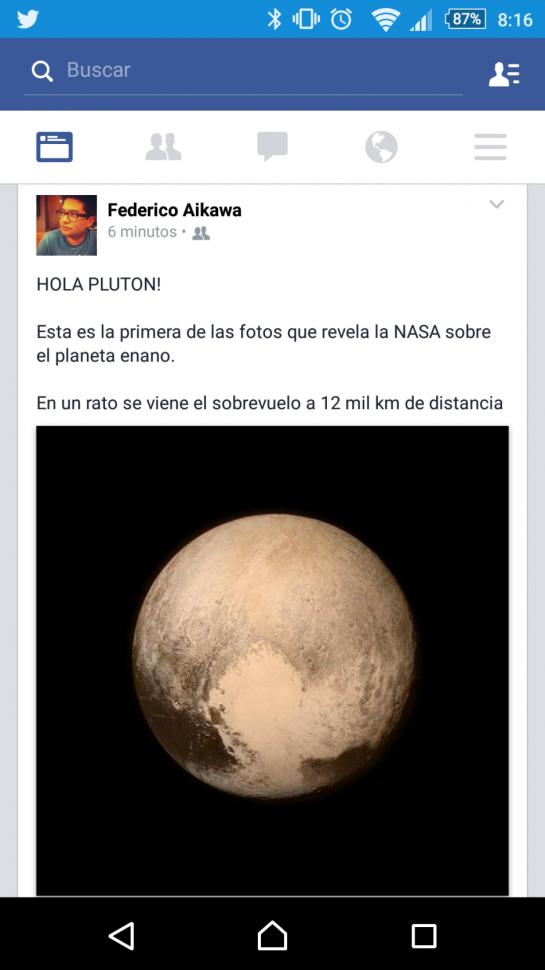 Primera foto de Plutón
