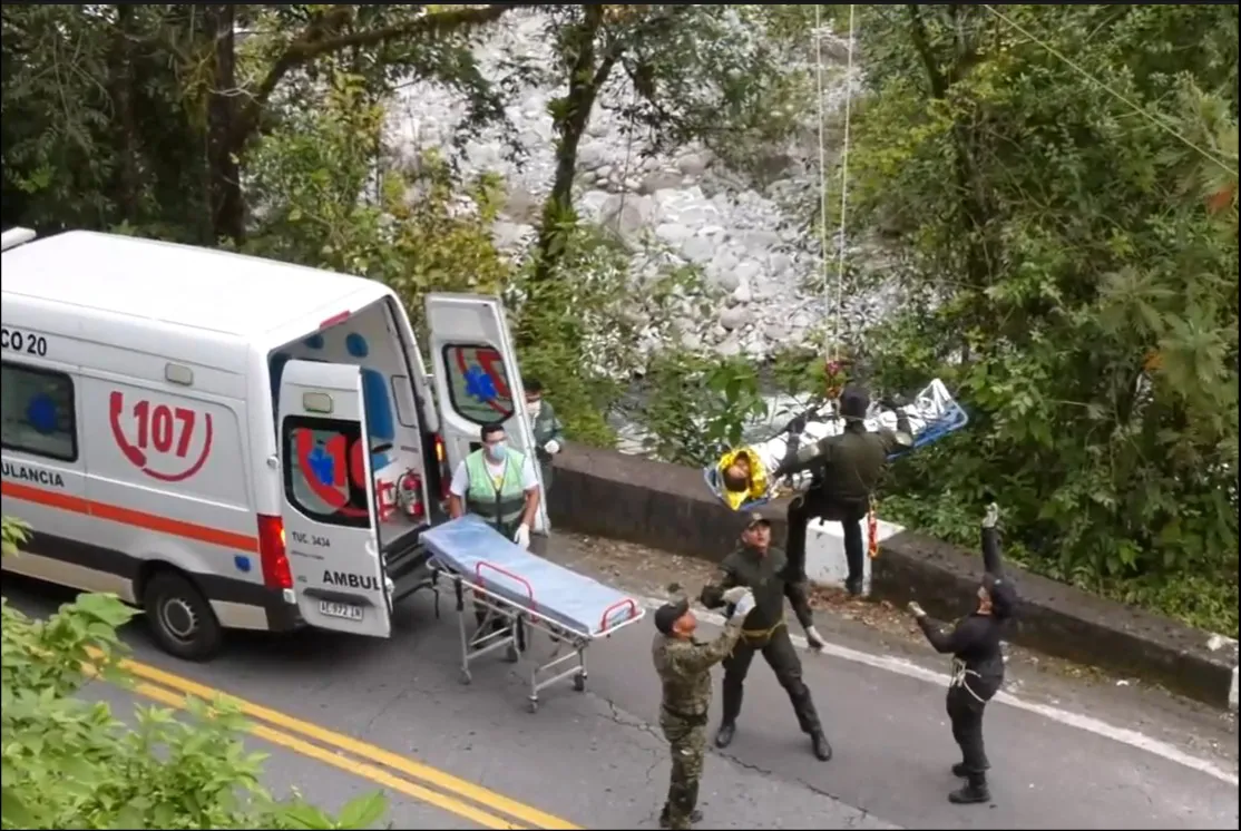 Curso internacional en Tucumán: Realizaron un simulacro de rescate en los Valles