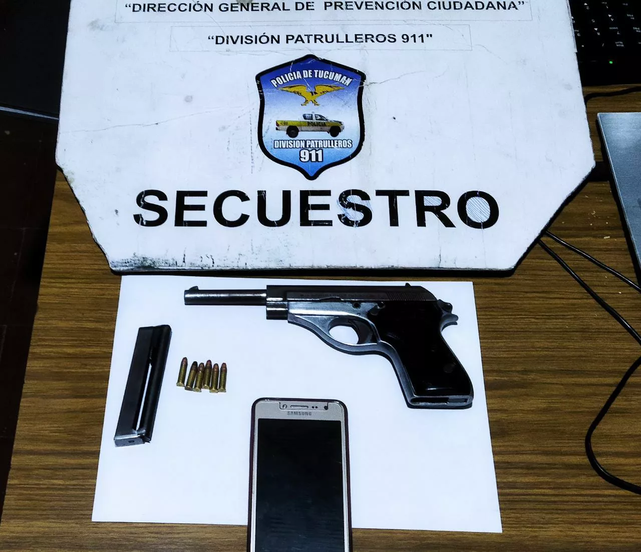 Arma secuestrada
