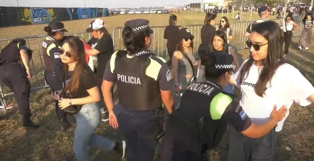 Operativo de seguridad durante el Norte Rock