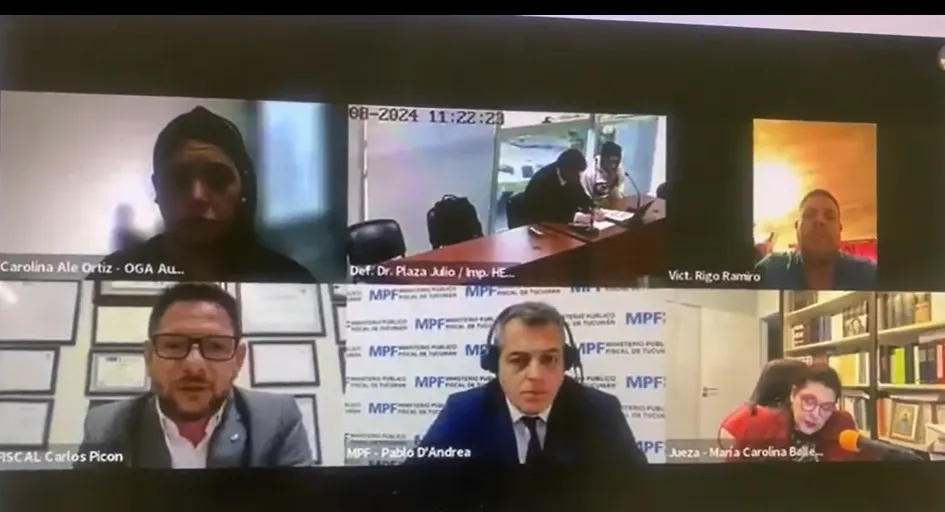 Captura de video de la audiencia