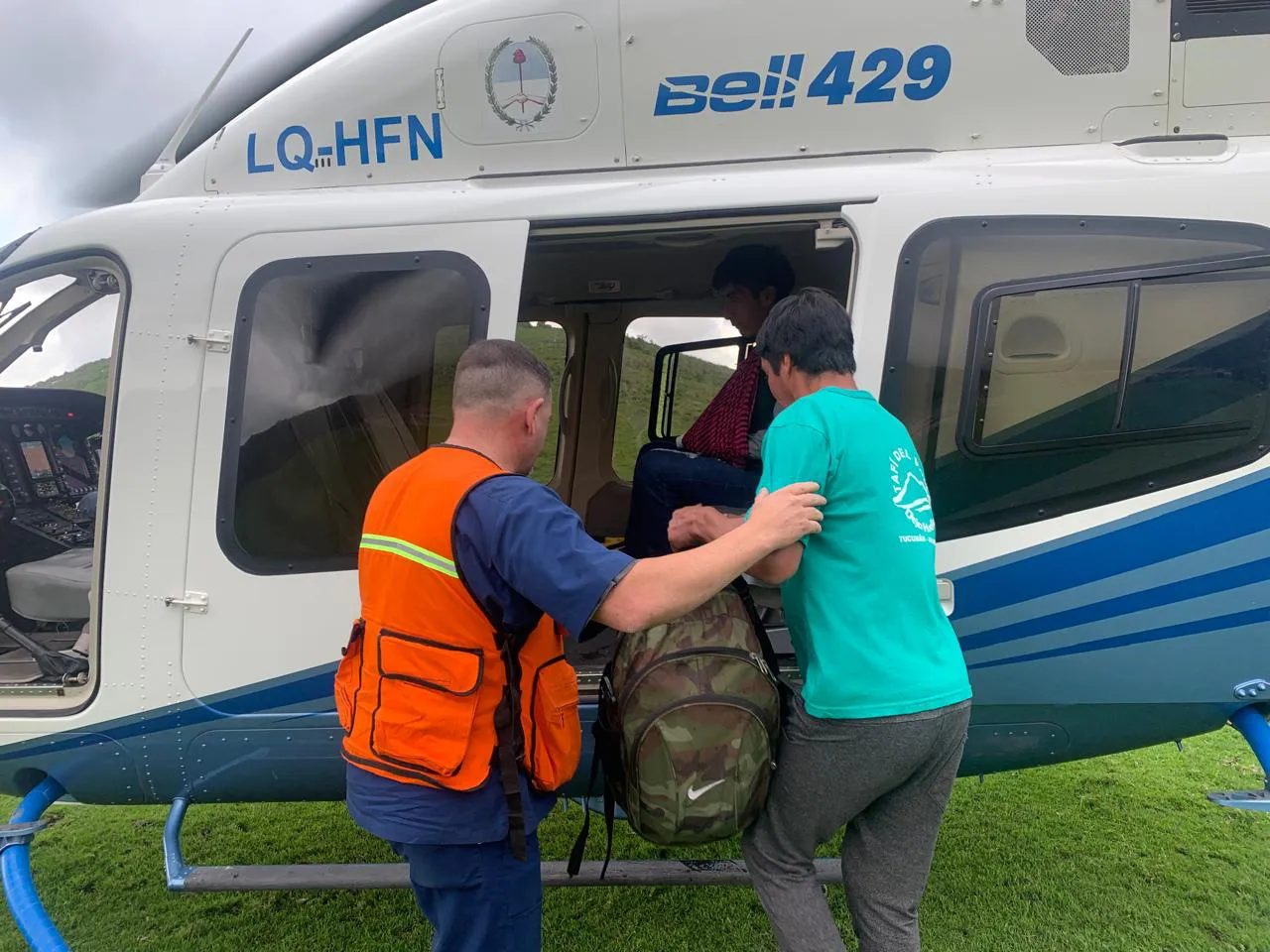 Evacuación exitosa de un joven de Chasquivil