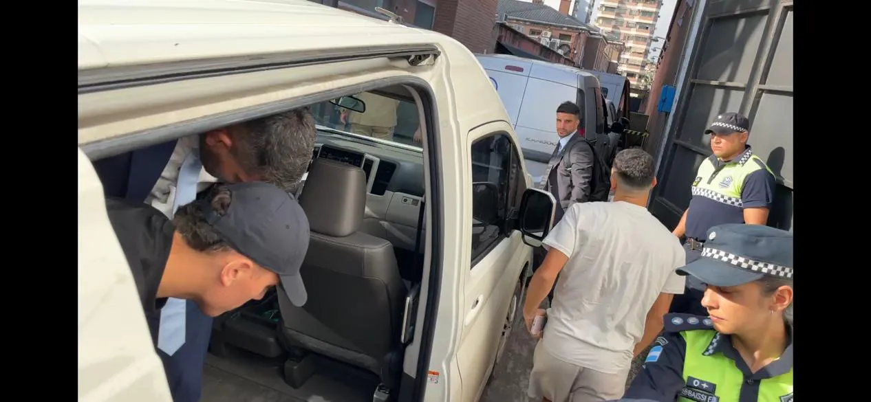 Abiel Osorio y Brian Cufré, llegando a Tribunales Abiel Osorio y Brian Cufré, llegando a Tribunales