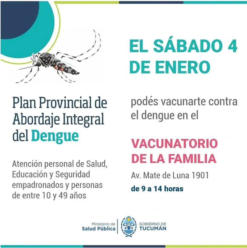 Vacunación contra el dengue
