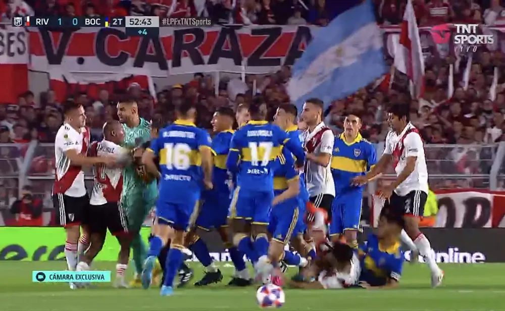 Captura de pantalla River vs Boca