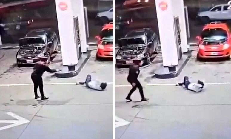 Policia balea a ladrón
